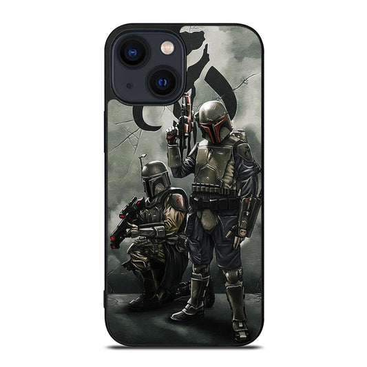 STAR WARS BOBA FETT MANDALORIAN ART iPhone 14 Plus Case Cover