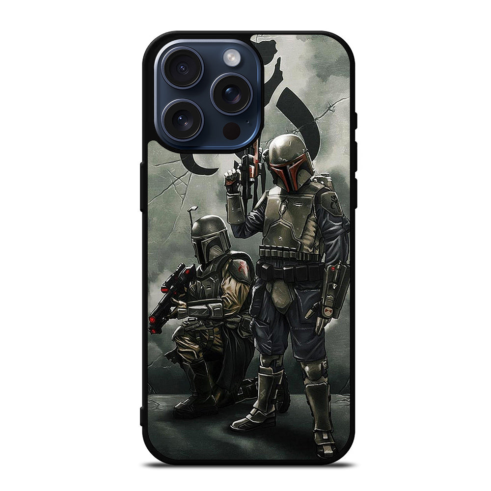 STAR WARS BOBA FETT MANDALORIAN ART iPhone 15 Pro Max Case Cover