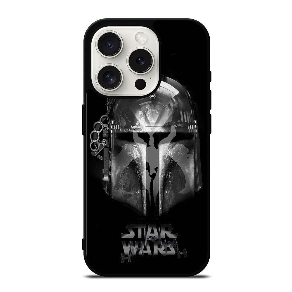 STAR WARS BOBA FETT MANDALORIAN HELMET iPhone 15 Pro Case Cover