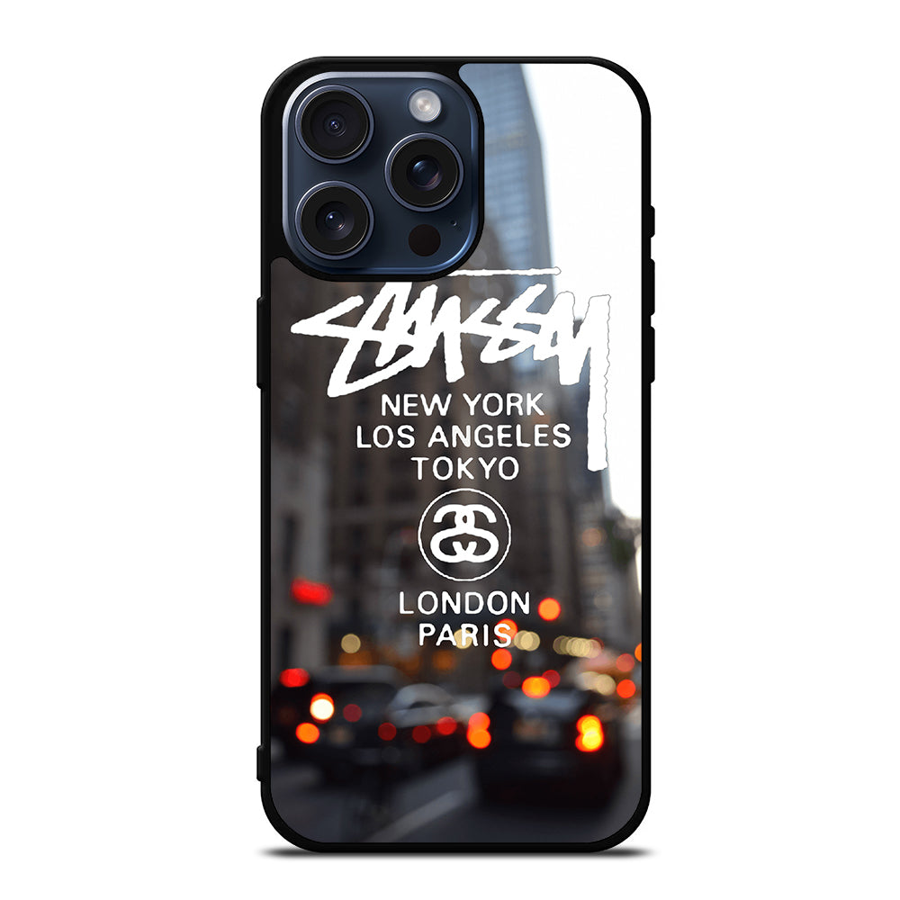 STUSSY CITY LOGO iPhone 15 Pro Max Case Cover