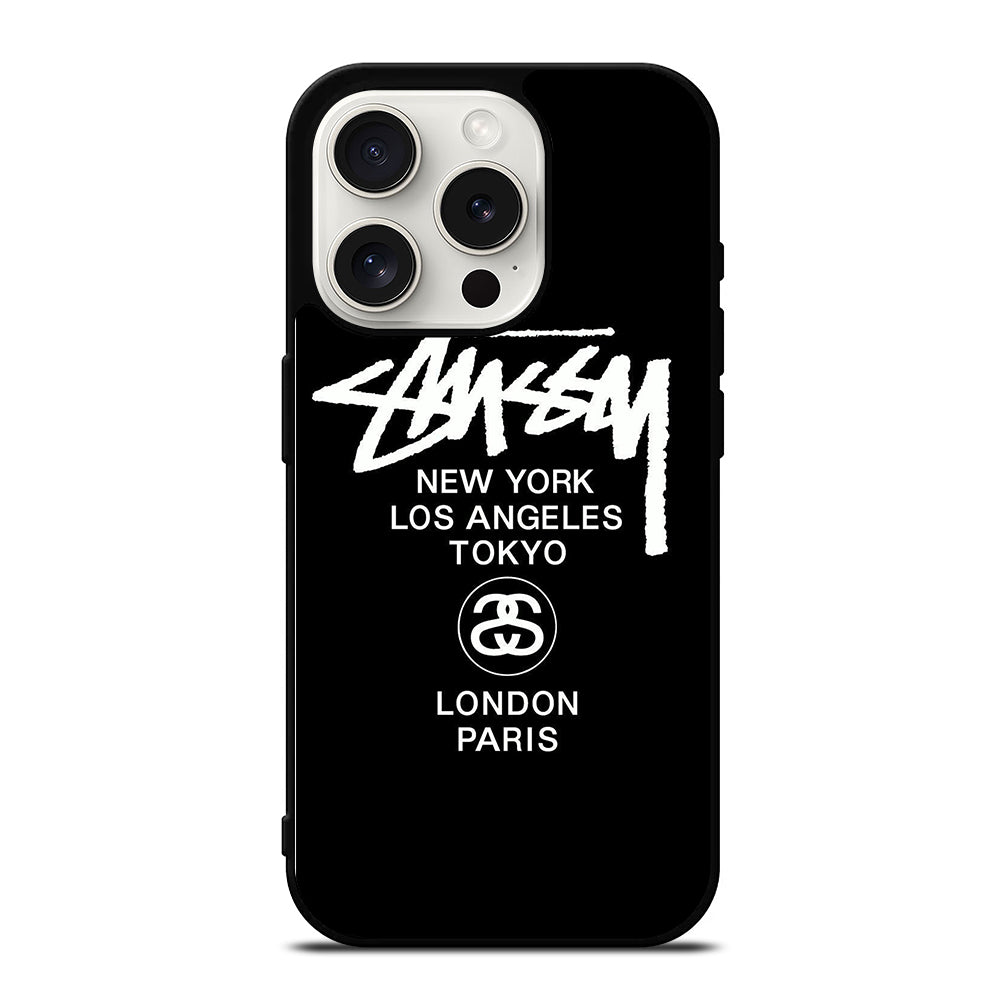 STUSSY NEW YORK iPhone 15 Pro Case Cover