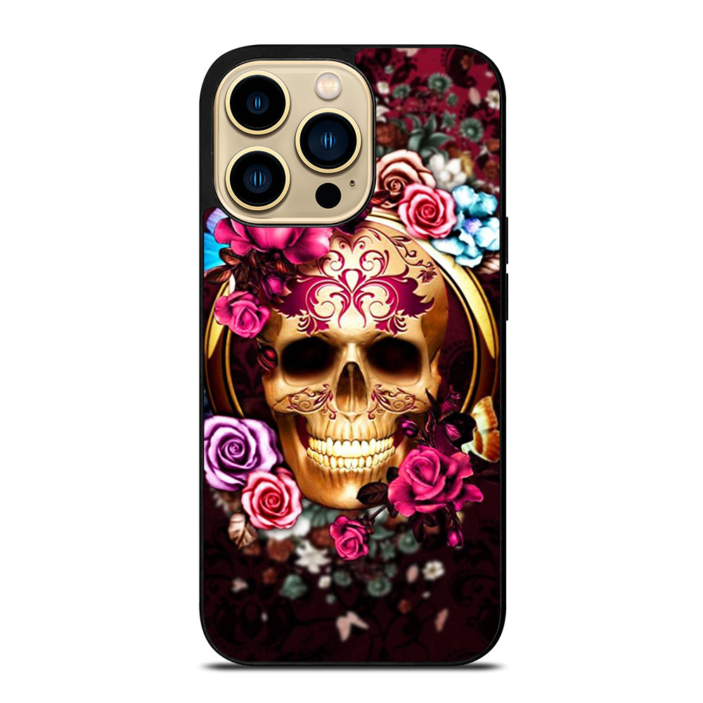 SUGAR SKULL FLORAL iPhone 14 Pro Max Case Cover