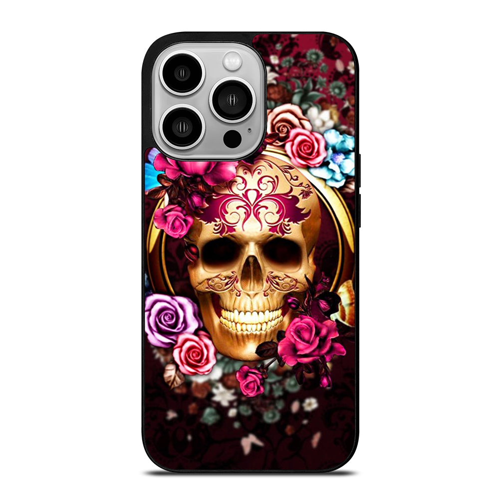 SUGAR SKULL FLORAL iPhone 14 Pro Case Cover