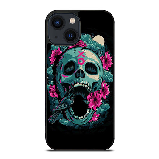 SUGAR SKULL FLOWER iPhone 14 Plus Case Cover