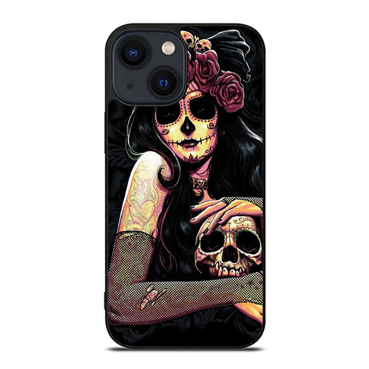 SUGAR SKULL GIRL iPhone 14 Plus Case Cover