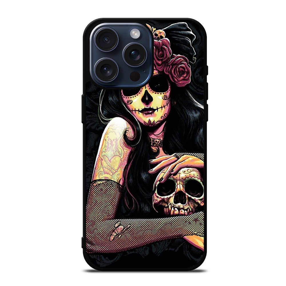 SUGAR SKULL GIRL iPhone 15 Pro Max Case Cover