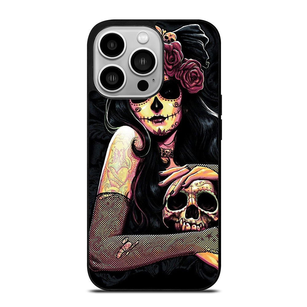 SUGAR SKULL GIRL iPhone 14 Pro Case Cover
