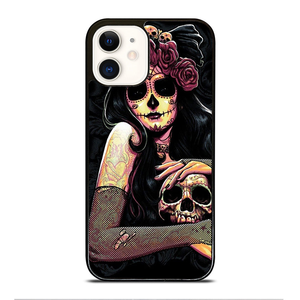 SUGAR SKULL GIRL iPhone 12 Case Cover
