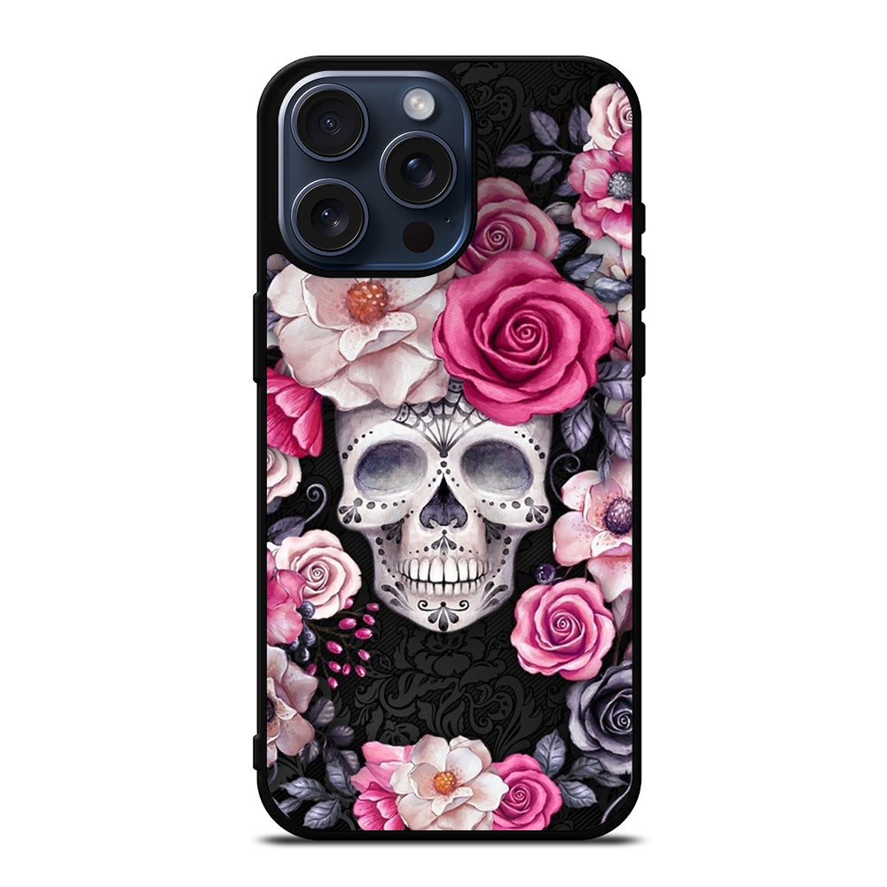 SUGAR SKULL ROSE iPhone 15 Pro Max Case Cover