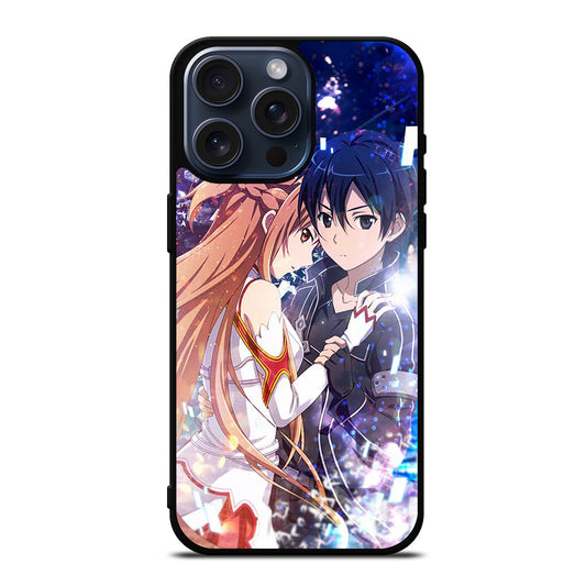 SWORD ART ONLINE ANIME KIRITO AND ASUNA 2 iPhone 15 Pro Max Case Cover