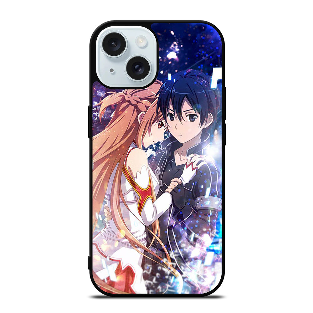 SWORD ART ONLINE ANIME KIRITO AND ASUNA 2 iPhone 15 Case Cover