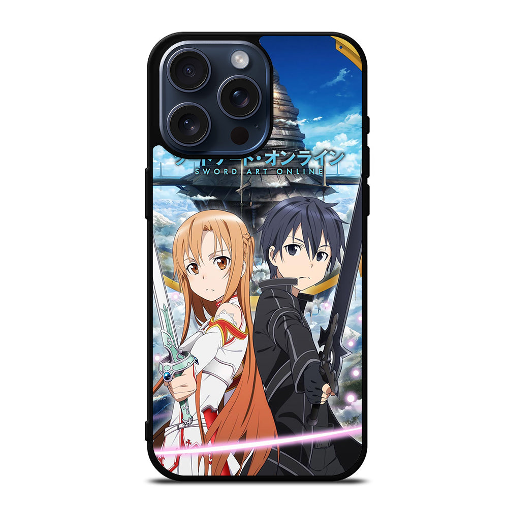 SWORD ART ONLINE KIRITO AND ASUNA ANIME iPhone 15 Pro Max Case Cover
