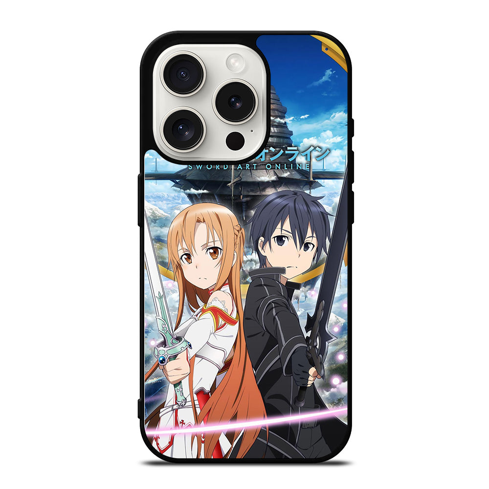SWORD ART ONLINE KIRITO AND ASUNA ANIME iPhone 15 Pro Case Cover