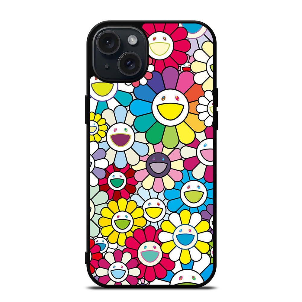 TAKASHI MURAKAMI FLOWERS COLORFUL iPhone 15 Plus Case Cover