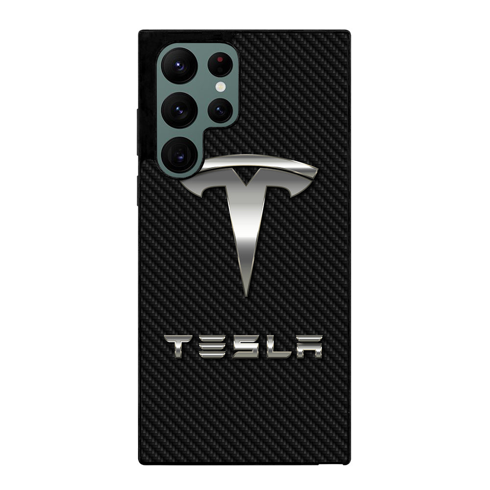 TESLA CARBON LOGO Samsung Galaxy S22 Ultra Case Cover