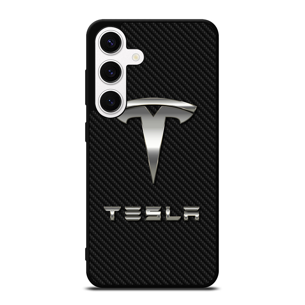 TESLA CARBON LOGO Samsung Galaxy S24 Case Cover