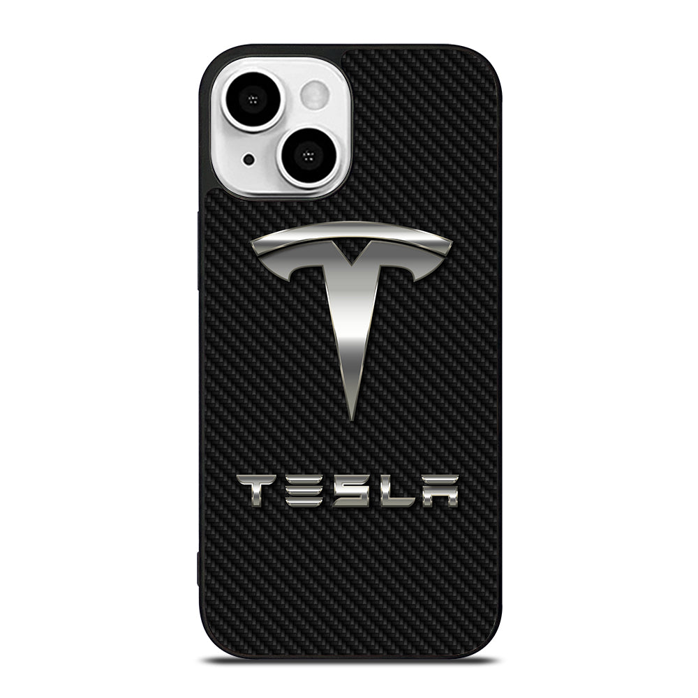 TESLA CARBON LOGO iPhone 13 Mini Case Cover