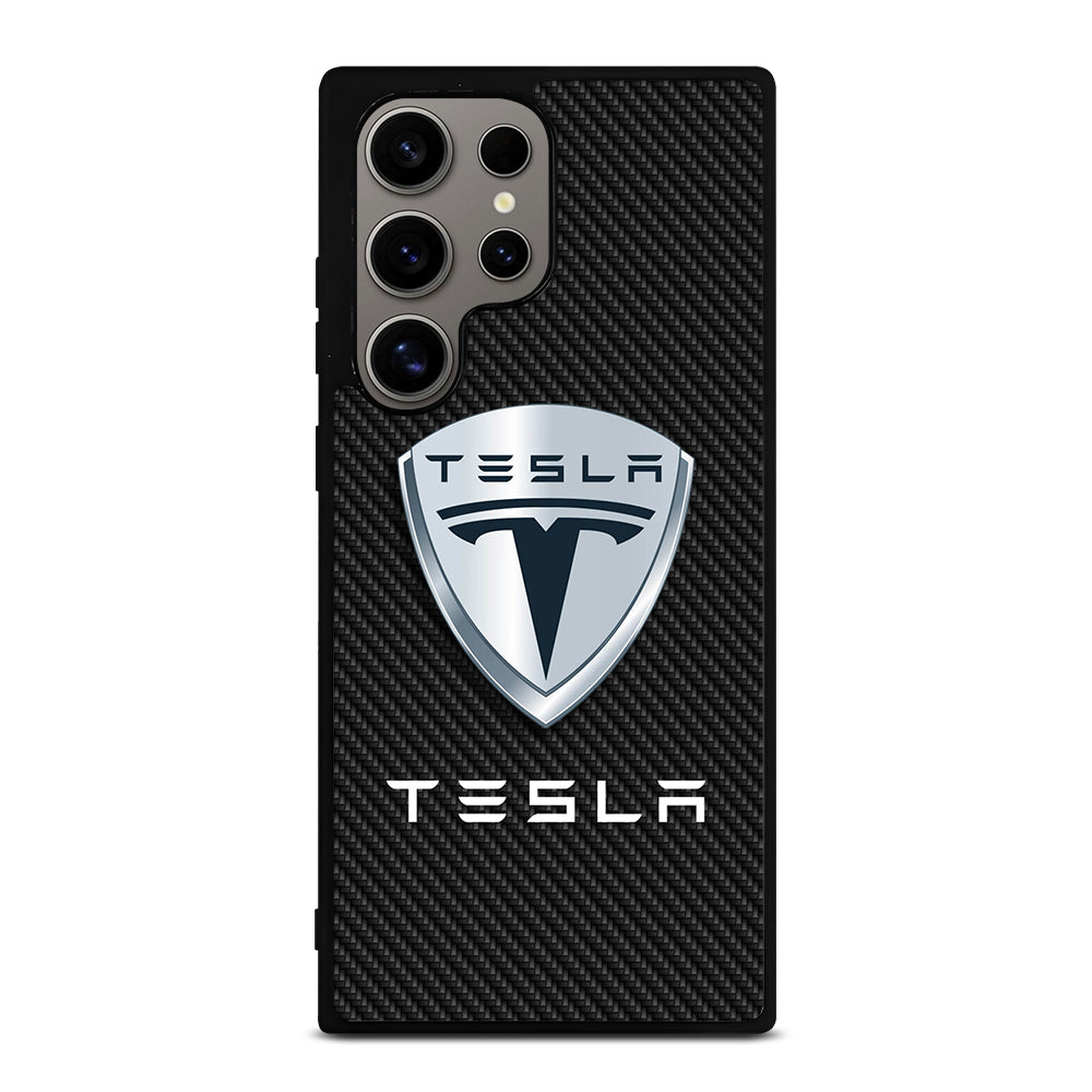 TESLA LOGO CARBON Samsung Galaxy S24 Ultra Case Cover