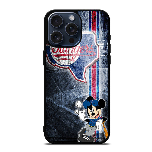 TEXAS RANGERS MICKEY MOUSE iPhone 15 Pro Max Case Cover