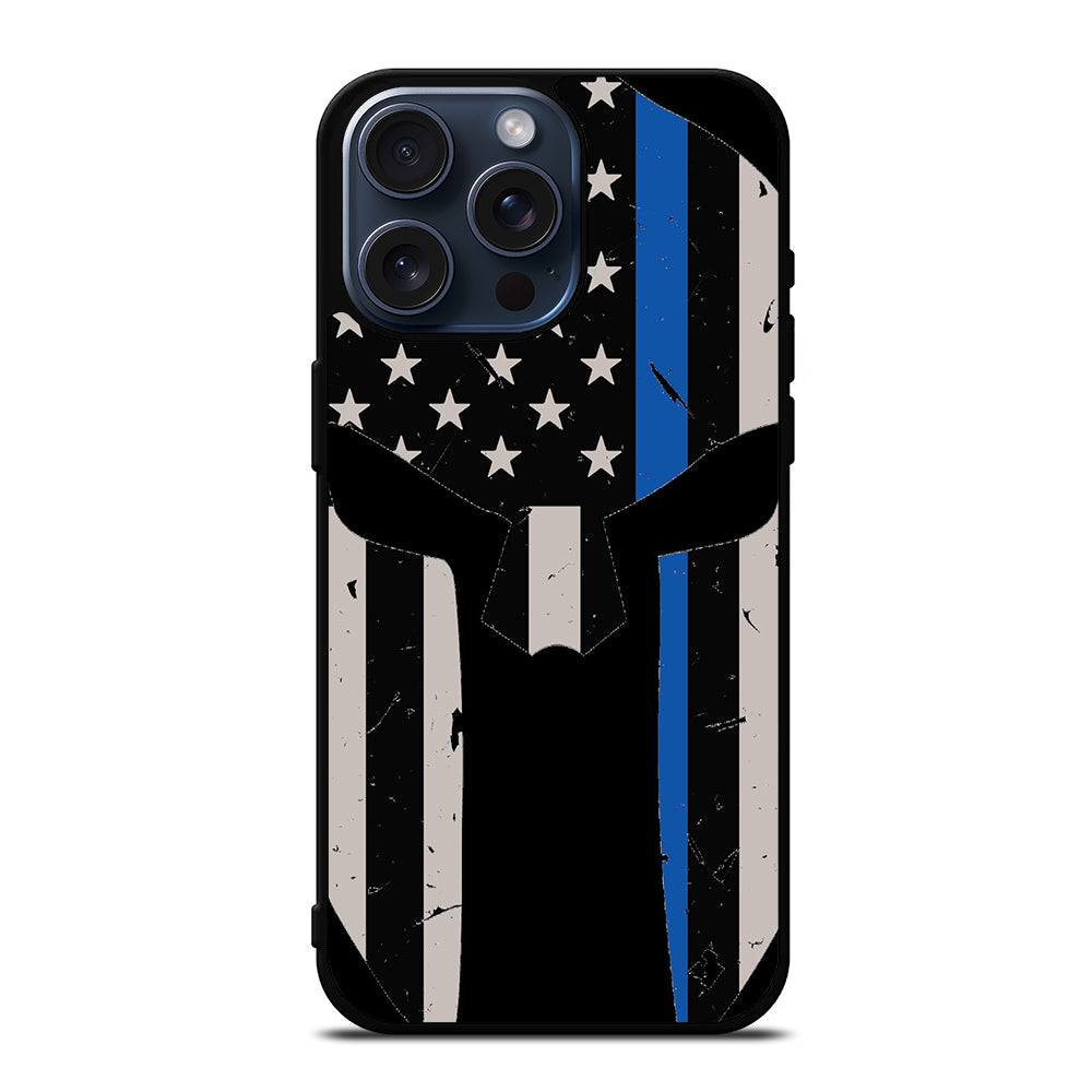 THIN BLUE LINE PUNISHER SKULL 1 iPhone 15 Pro Max Case Cover