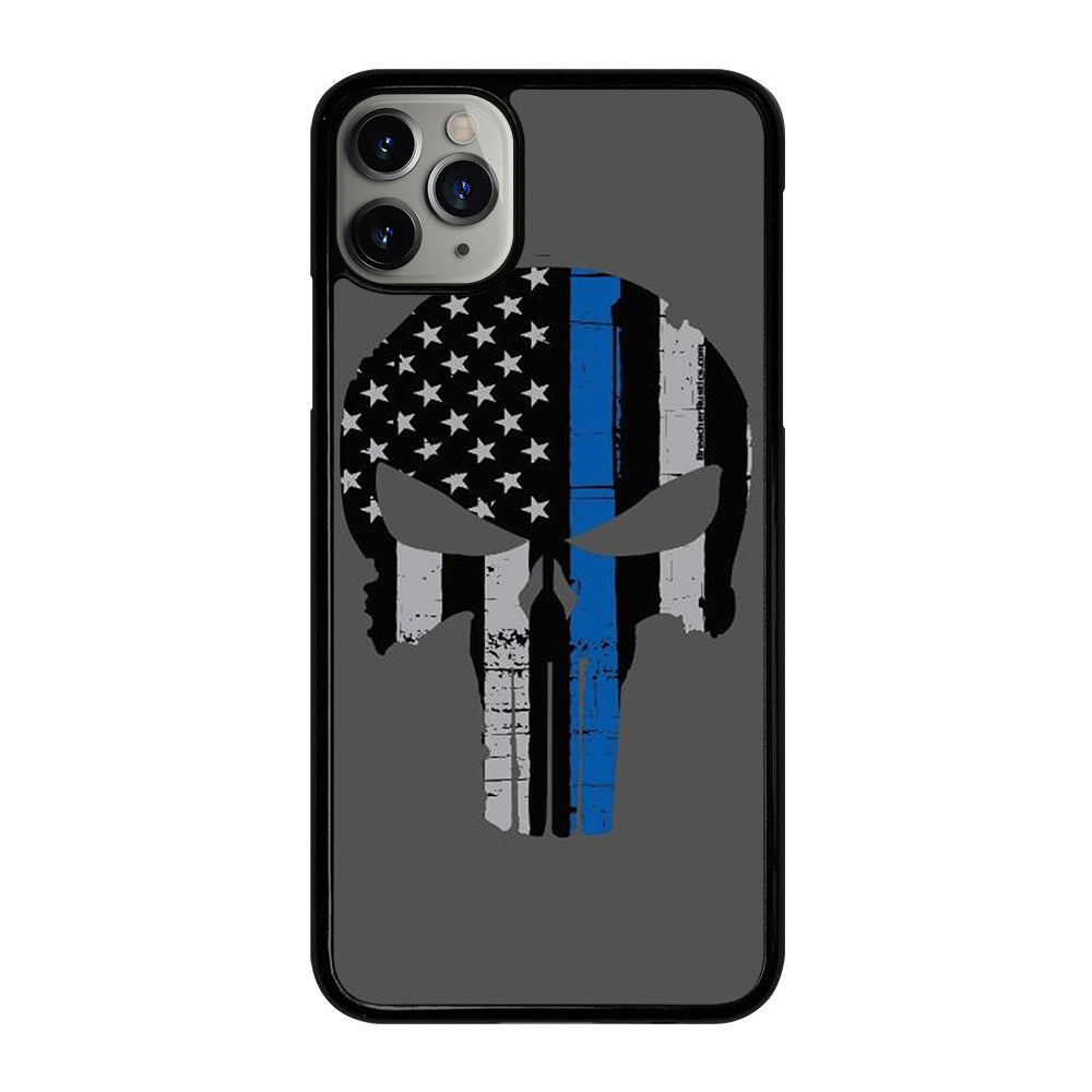 THIN BLUE LINE PUNISHER SKULL 2 iPhone 11 Pro Max Case Cover