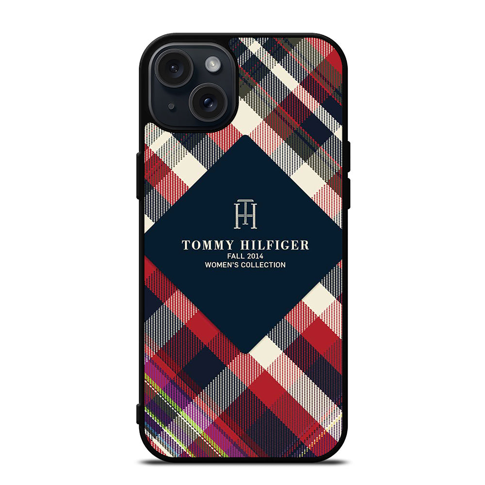 TOMMY HILFIGER LOGO PLAID iPhone 15 Plus Case Cover –