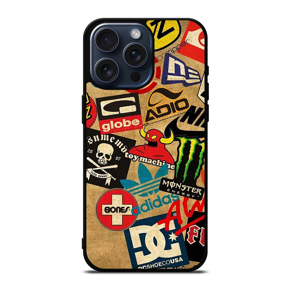 TOY MACHINE SKATEBOARD COLLAGE iPhone 15 Pro Max Case Cover