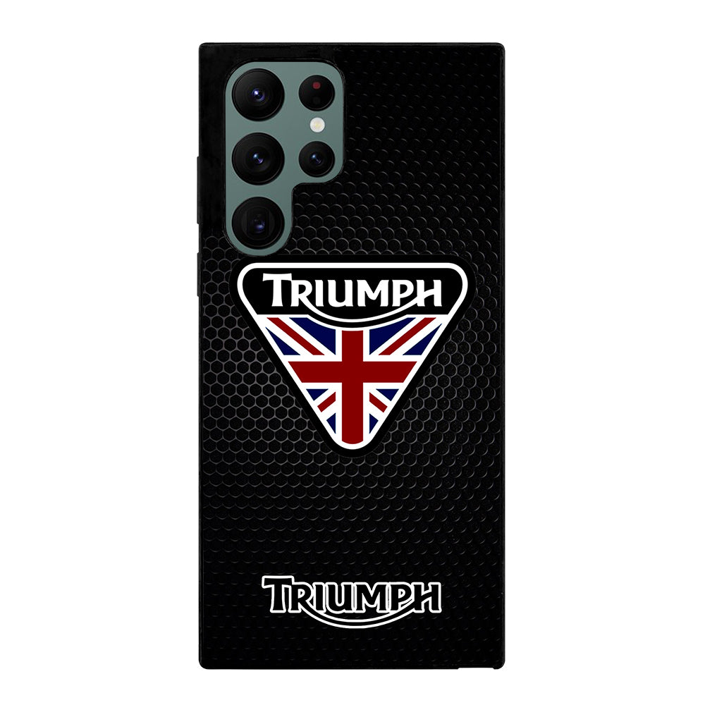 TRIUMPH MOTORCYCLE METAL LOGO Samsung Galaxy S22 Ultra Case Cover