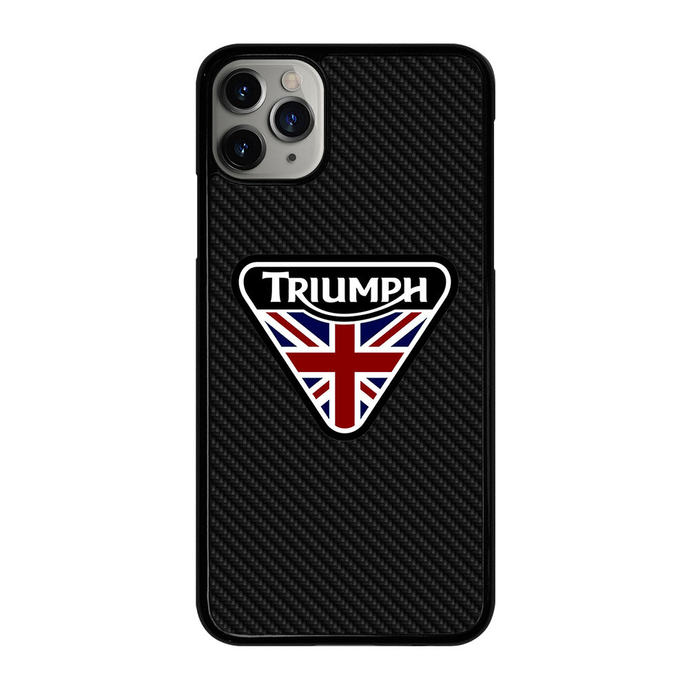 TRIUMPH MOTORCYCLE LOGO CARBON iPhone 11 Pro Max Case Cover