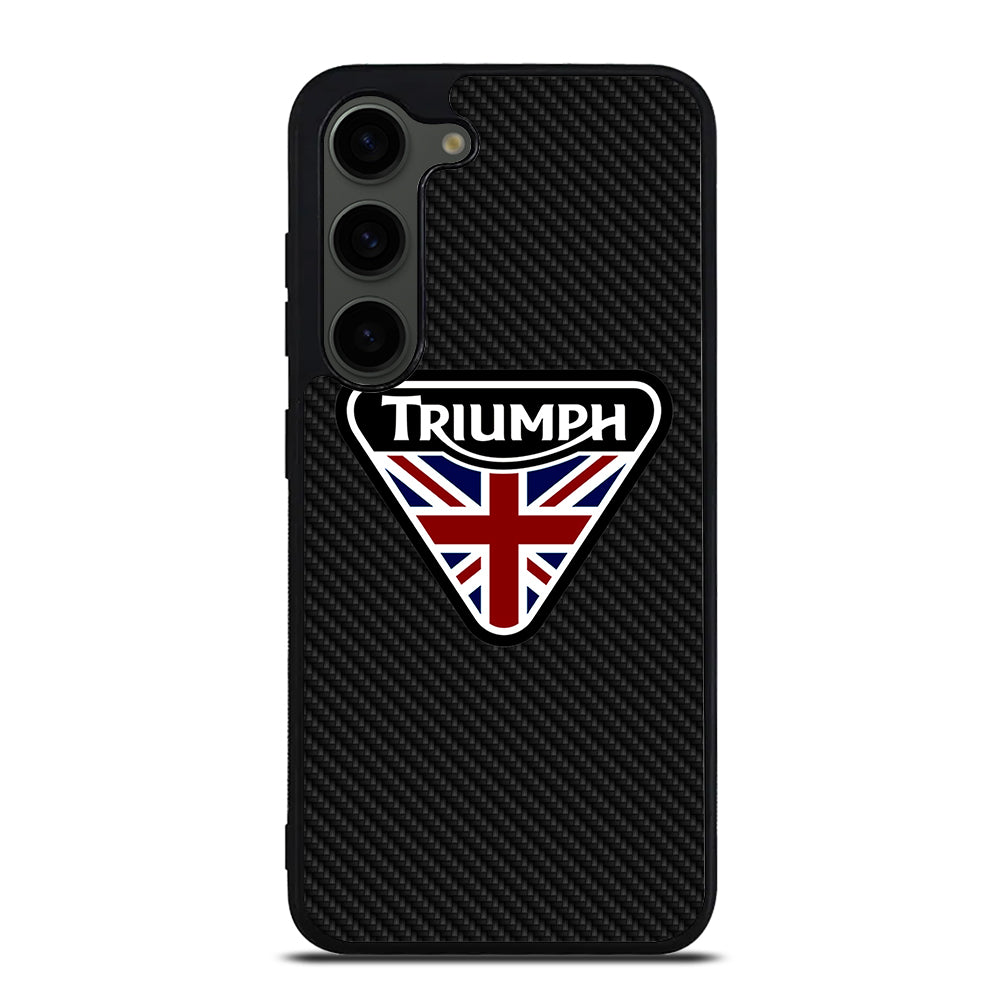 TRIUMPH MOTORCYCLE LOGO CARBON Samsung Galaxy S23 Plus Case Cover