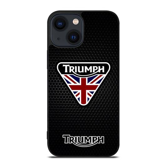 TRIUMPH MOTORCYCLE METAL LOGO iPhone 14 Plus Case Cover