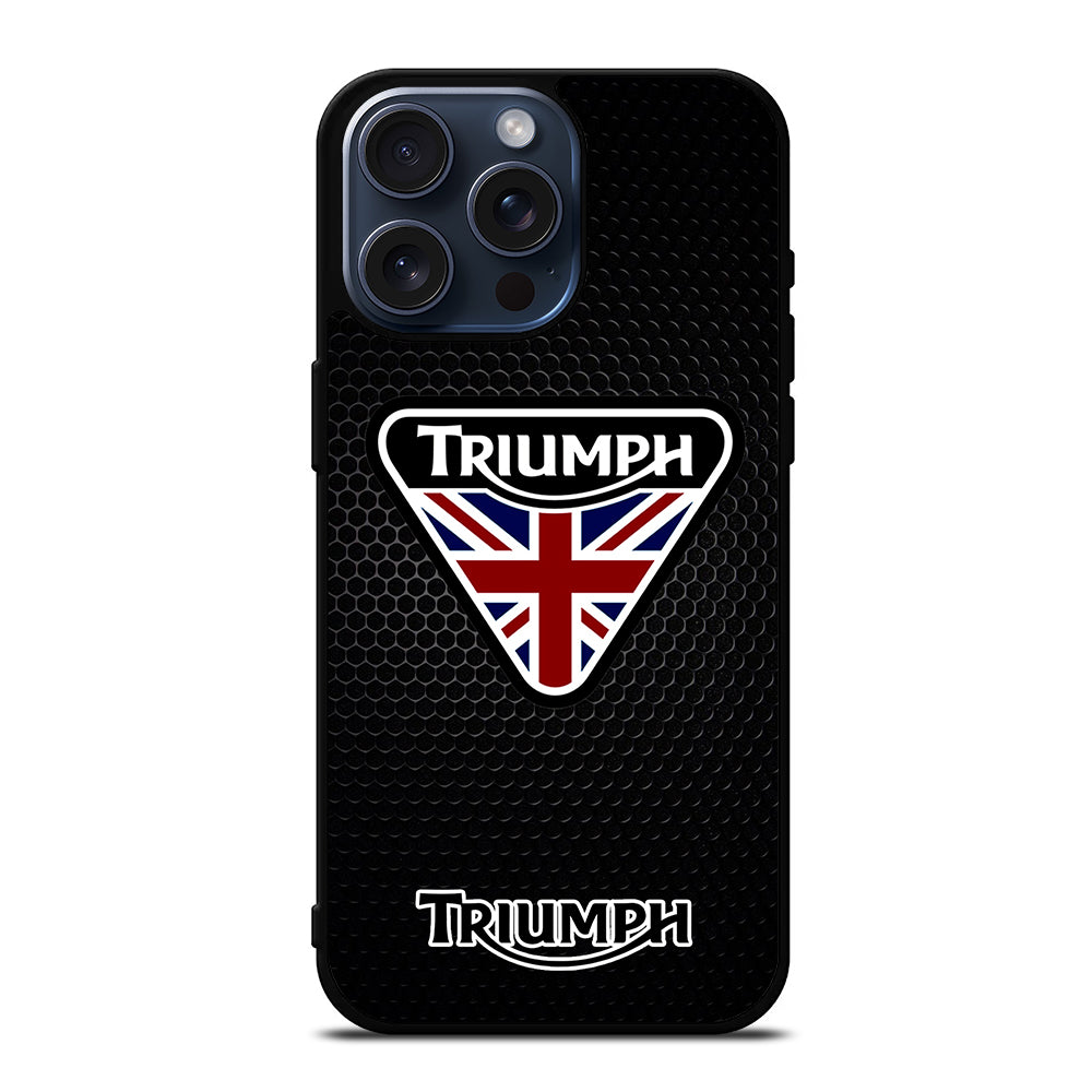 TRIUMPH MOTORCYCLE METAL LOGO iPhone 15 Pro Max Case Cover