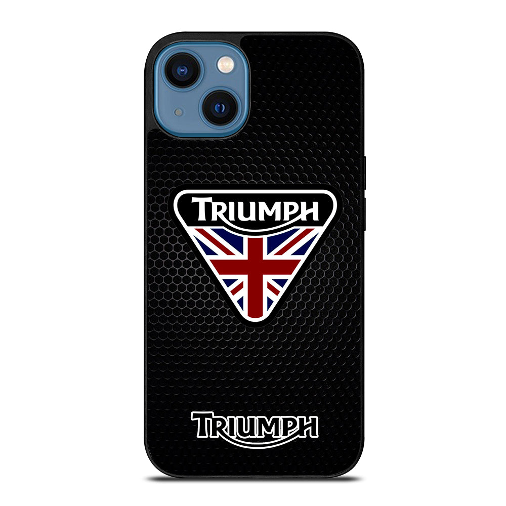 TRIUMPH MOTORCYCLE METAL LOGO iPhone 14 Case Cover