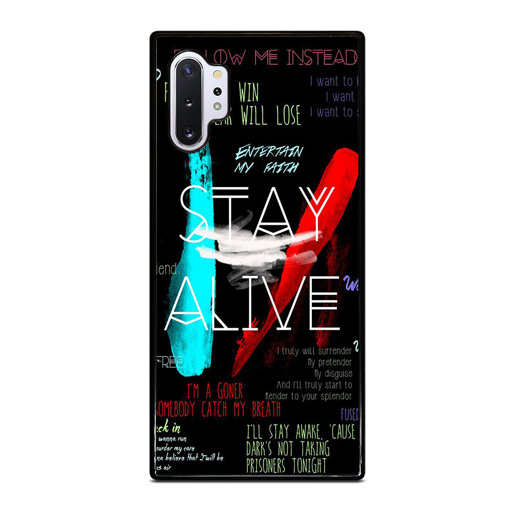 TWENTY ONE PILOTS STAY ALIVE LYRICS Samsung Galaxy Note 10 Plus Case Cover