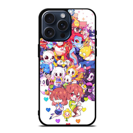 UNDERTALE ALL CHARACTER CARTOON iPhone 15 Pro Max Case Cover