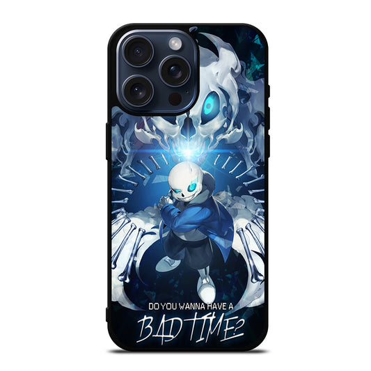 UNDERTALE SANS BAD TIME CARTOON iPhone 15 Pro Max Case Cover