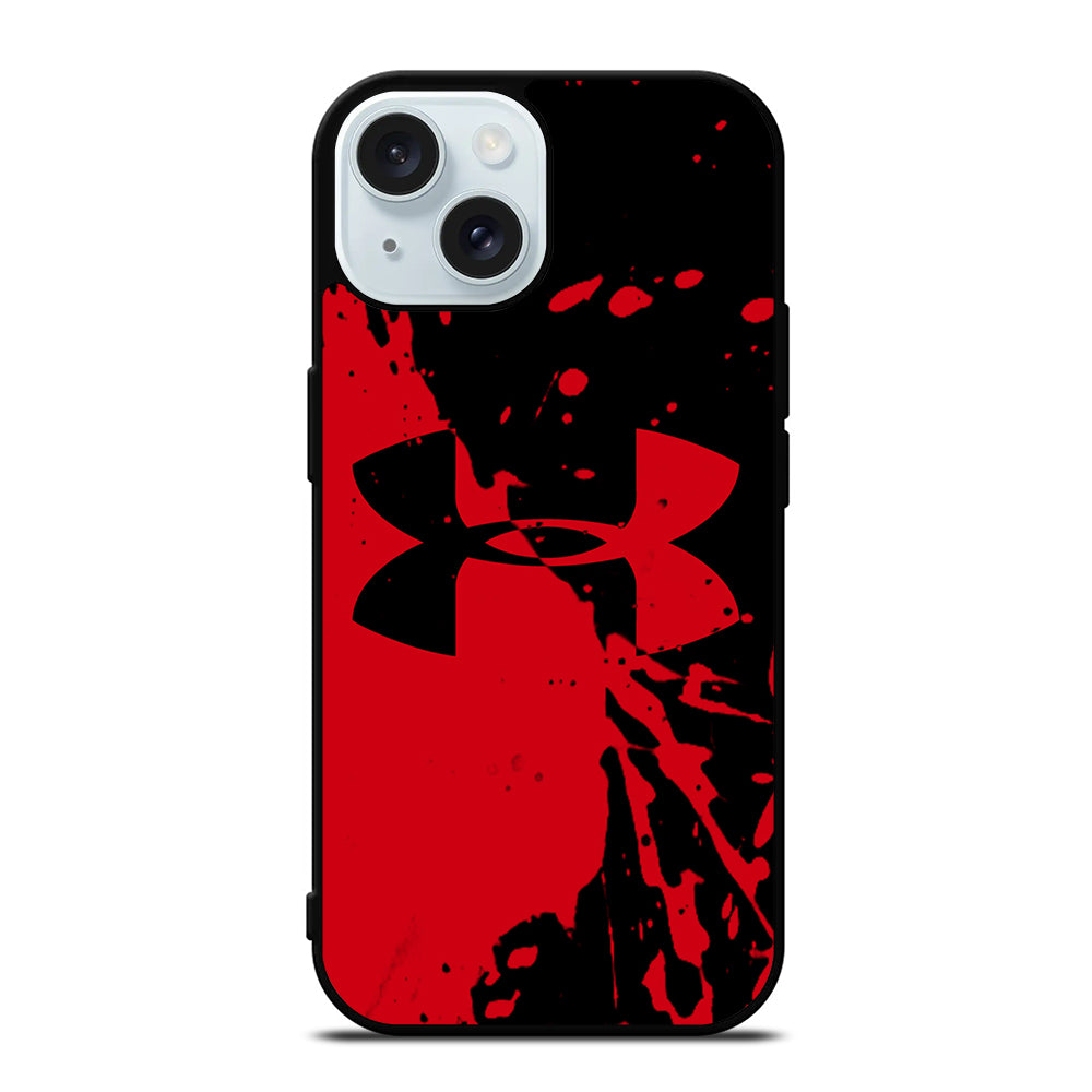 UNDER ARMOUR BLACK RED LOGO iPhone 15 Case Cover