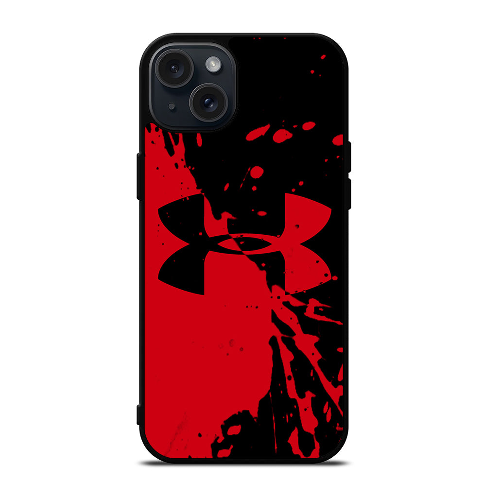 UNDER ARMOUR BLACK RED LOGO iPhone 15 Plus Case Cover