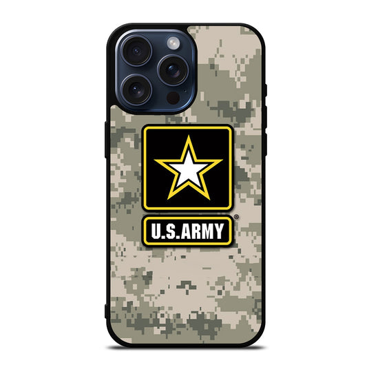 US ARMY USA MILITARY CAMO LOGO iPhone 15 Pro Max Case Cover