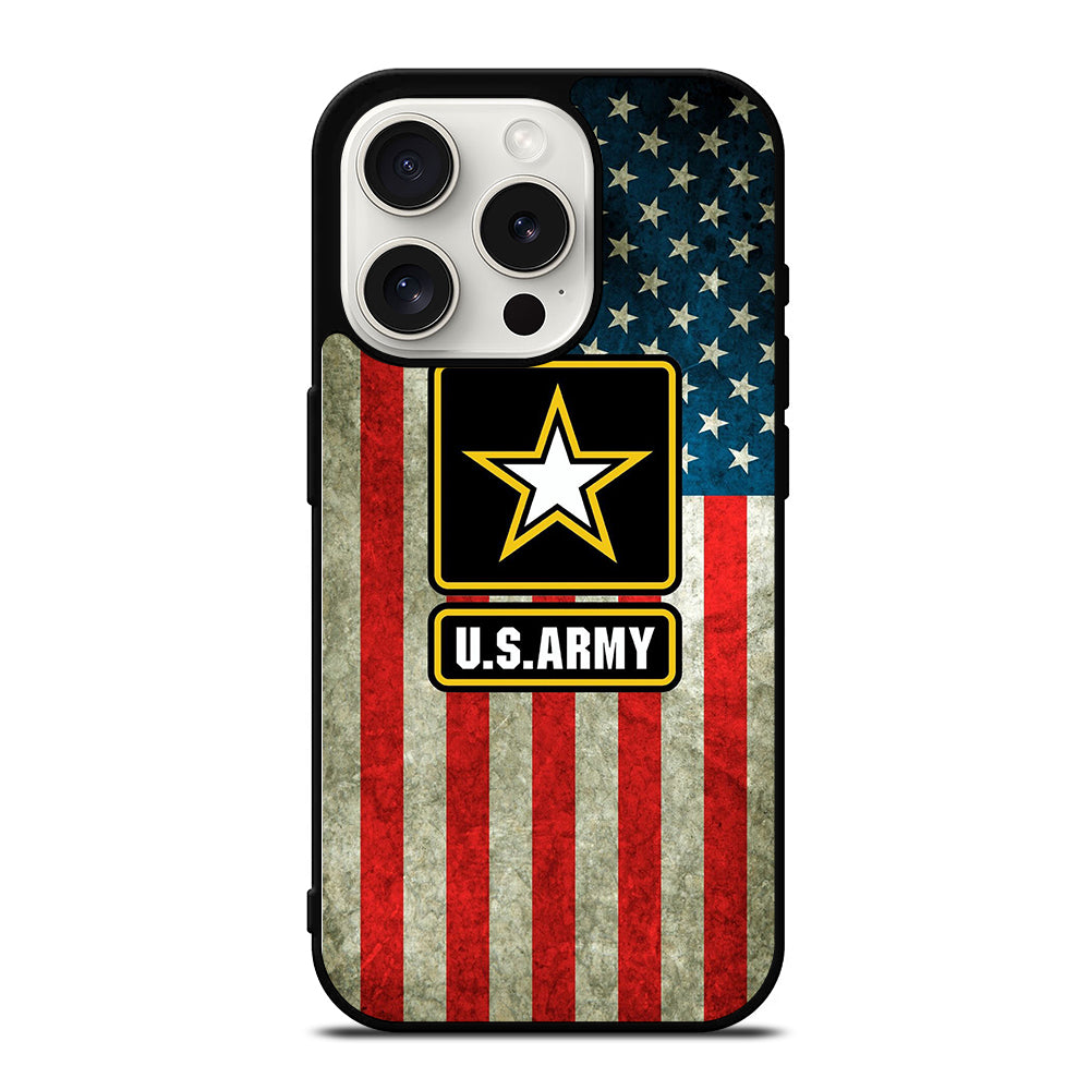 US ARMY USA MILITARY FLAG LOGO iPhone 15 Pro Case Cover