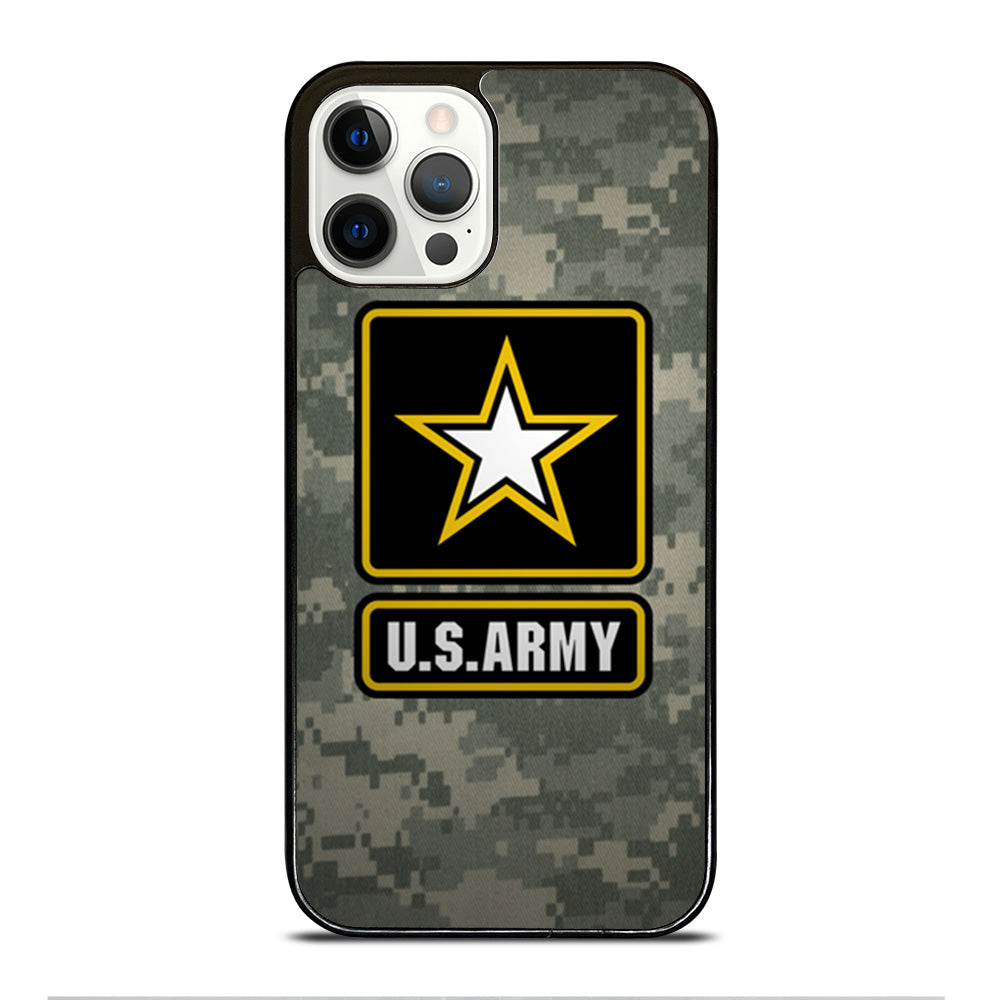 US ARMY USA MILITARY LOGO CAMO iPhone 12 Pro Case Cover