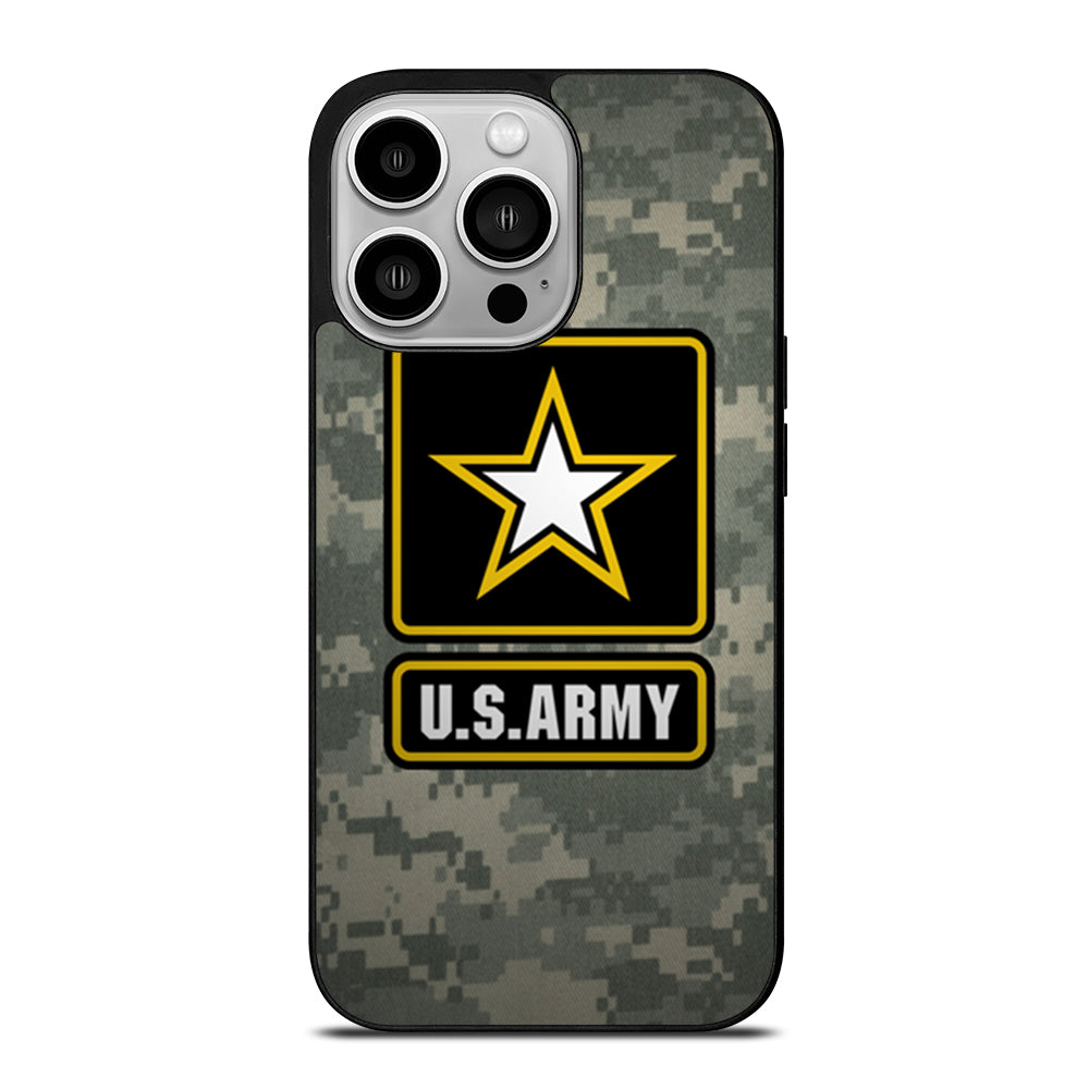 US ARMY USA MILITARY LOGO CAMO iPhone 14 Pro Case Cover