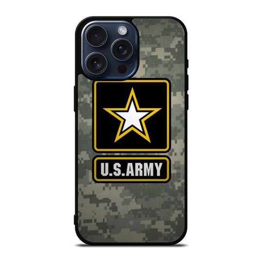 US ARMY USA MILITARY LOGO CAMO iPhone 15 Pro Max Case Cover