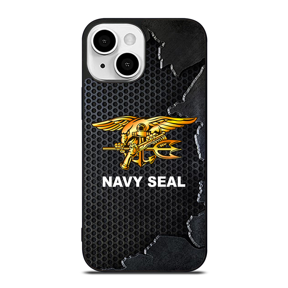 US NAVY SEAL LOGO METAL iPhone 13 Mini Case Cover