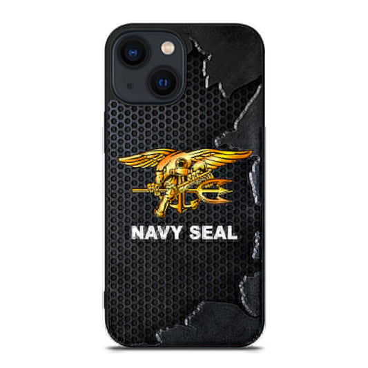 US NAVY SEAL LOGO METAL iPhone 14 Plus Case Cover