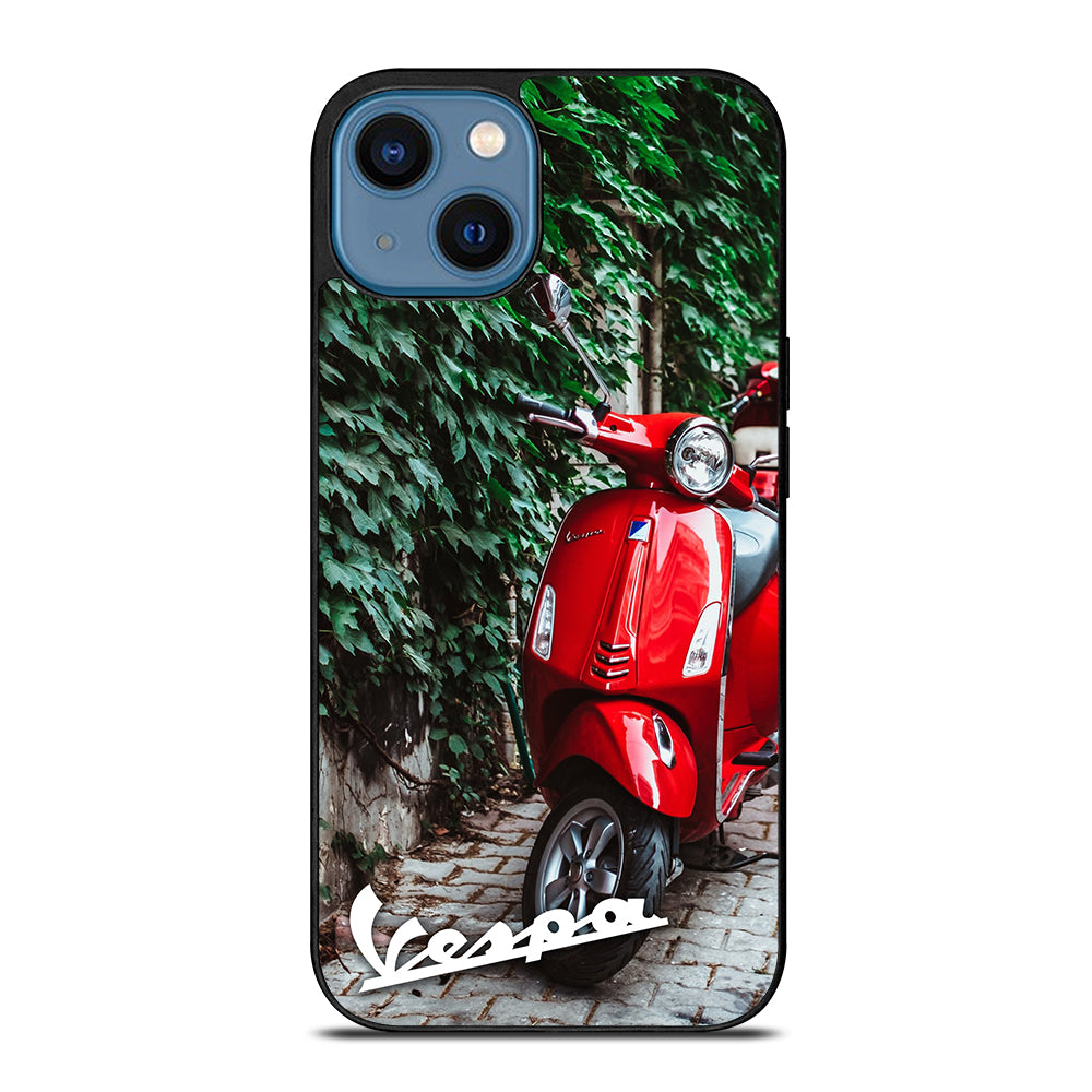 VESPA PIAGGIO RED MOTORCYCLE iPhone 14 Case Cover
