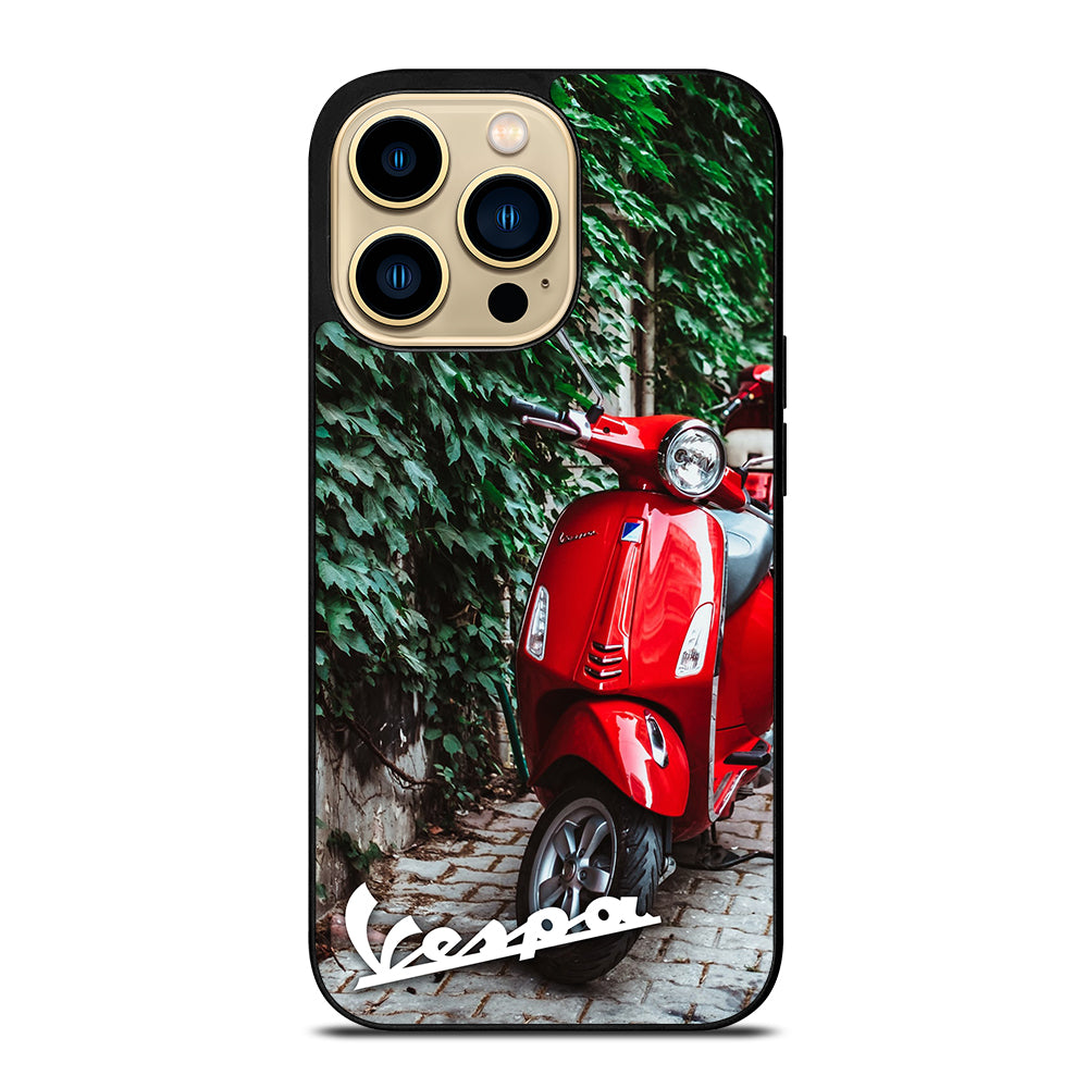 VESPA PIAGGIO RED MOTORCYCLE iPhone 14 Pro Max Case Cover