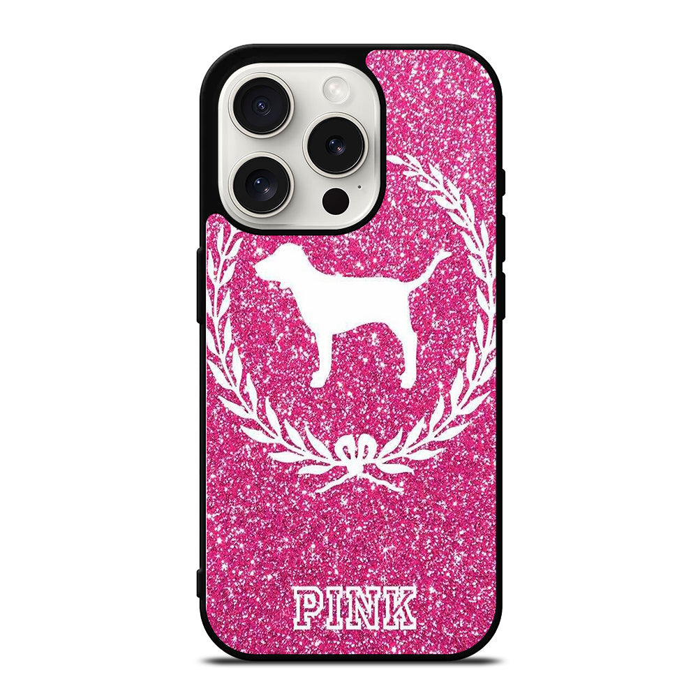 VICTORIA'S SECRET PINK DOG iPhone 15 Pro Case Cover