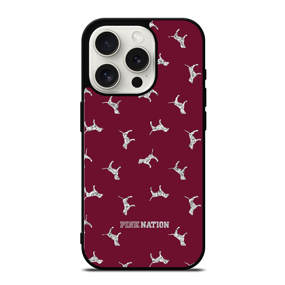 VICTORIA'S SECRET PINK NATION DOG iPhone 15 Pro Case Cover