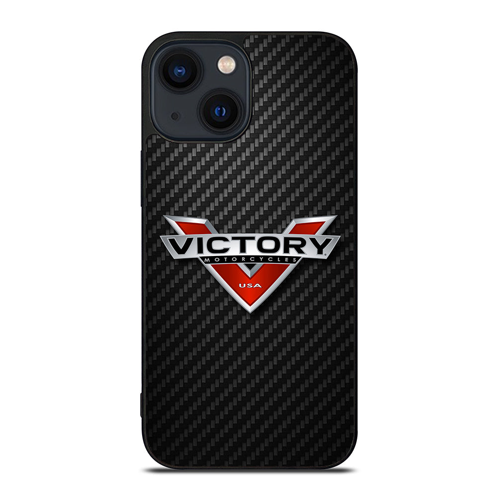 VICTORY MOTORCYCLES CARBON LOGO 2 iPhone 14 Plus Case Cover